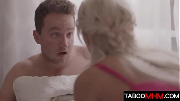 To seduce her stepson, the stepmom joins the dating app videos