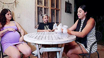 Breastfeeding Class With Two Pregnant Women Ends In An Out-of-control Threesome videos