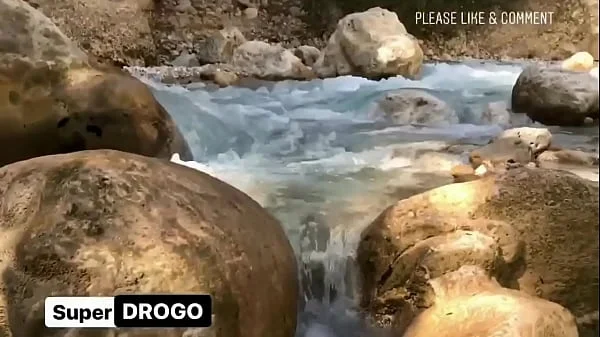 Best View POV Freckles Lesbians Tribbing in the River videos