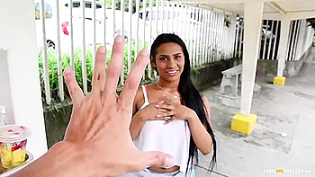 Lahia Crox And Alex Moreno In Pickup And Fuck Splurge Features Brunette Amateur Latina videos