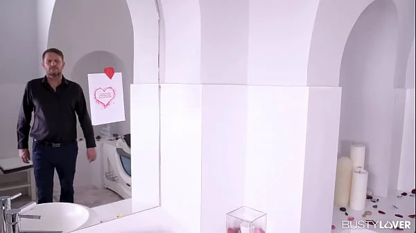 Busty Lovers hardcore bathtub action with sexy Josephine titty fucking videos