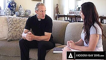 Pervy Priest Creampies Horny Teen 18+ Keira Croft After Taking Her Anal Virginity! videos