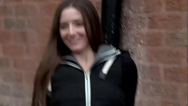 Naughty brunette teen babe Leyla pissing outdoors videos