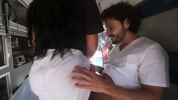 My hot Latina EMT boss convinced me to fuck her in the ambulance videos