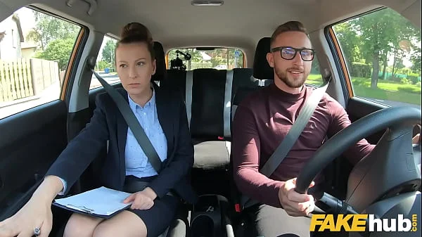 Fake Driving School Female Instructor demands that her pussy is eating to calm herself own videos