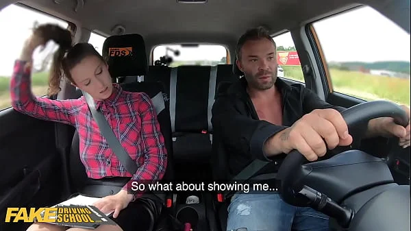 Fake Driving School Learner Buys Instructor Emilia Argan a coffee before outdoor fuck videos