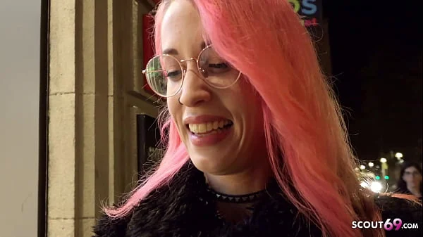 GERMAN SCOUT - CRAZY PINK HAIR LATINA GIRL LILIAN GET EYE ROLLING ORGASM AT PICKUP SEX videos