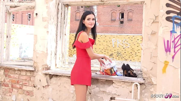 GERMAN SCOUT - SLIM RUSSIAN TOURIST GIRL CHEATING OUTDOOR SEX FOR CASH IN BERLIN videos