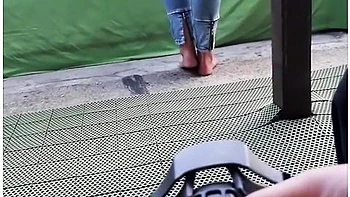 How We Make Video Desperate Pee In Jeans On Balcony In Centrum City videos
