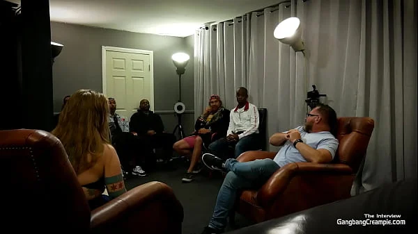 Gangbang Creampie - Lesbian Cutie Electra Decides To Do A Hot Interracial Gangbang! Can The Guys Turn Her Over With Their Creampies In Her Pussy?? videos