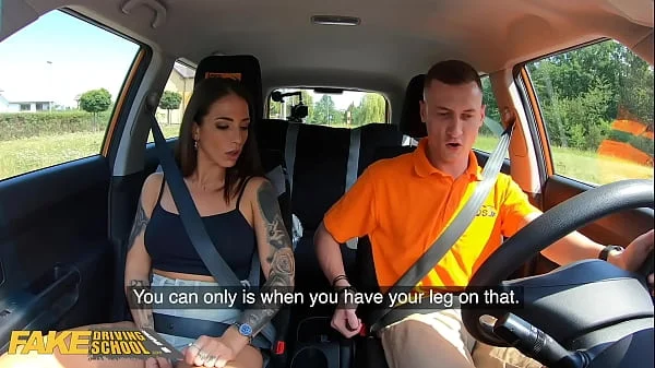 Fake Driving School Spanish Babe Medusa has Lesson Hijacked by FakeTaxi driver videos