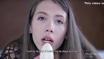 Stefanie Moon - Sucks A Dildo And Fucks Her Pussy Solo videos