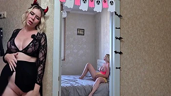 Caught My Stepsister Masturbating On Bed - Lesbian Stepsisters Caught Masturbating Wet Pussy Play & Moaning. Halloween 2025 videos