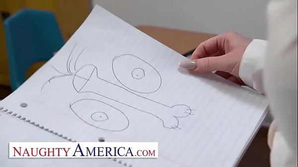 Naughty America - Professor Bianca Burke is beyond flattered when she finds out her student has been thinking of her and drawing her naked videos