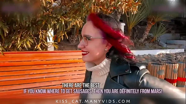 KISSCAT Love Breakfast with Sausage - Public Agent Pickup Russian Student for Outdoor Sex videos