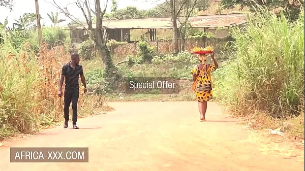 Black banana seller girl seduced for a hot sex videos