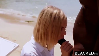 Stunning Tiny Blonde Emily Hops On Monster Big Black Dick videos