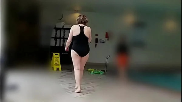 Sexy Grandma is Sexy at 66 in a black swimsuit videos