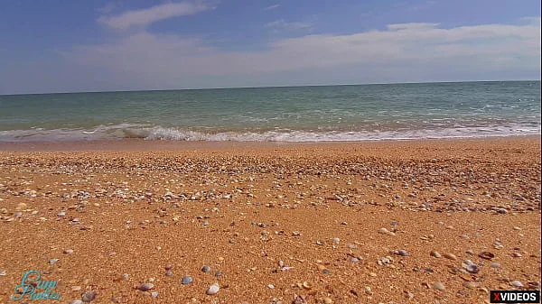 Stranger cum in my panties on the beach Risky public Creampie videos