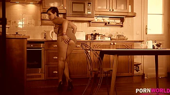 Thick and Juicy - Curvy Ass'd Milf Gets Down in the Kitchen videos