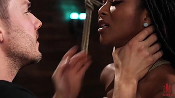 Ebony Gets Her Tits Slapped And Pussy Fucked In Bdsm Porn With Cali Sweets videos