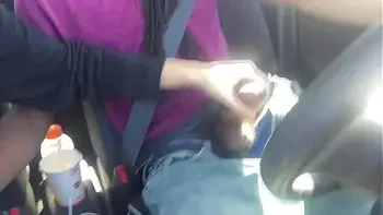 Lesbian Gives Friend Handjob In Car videos