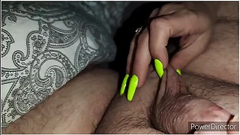 I Give Him An Atomic Radiation Handjob With My Neon Yellow Long Nails *sticky Cum On His Own Face videos