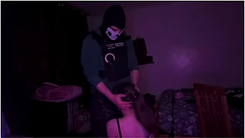 Masked Fantasy - Masked Ghost Cosplayer Teaches Maid A Lesson videos