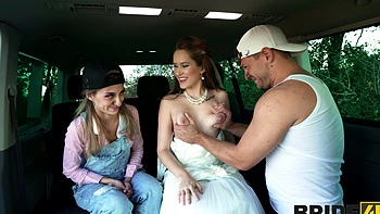 Hot Una Fairy, a naughty bride, got fucked in the car. videos