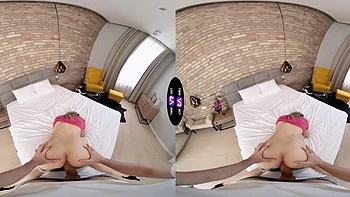 Playful teen Brenda Dixon rides cock in vr videos