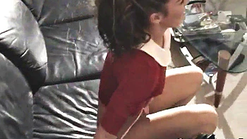 Horny teasing teen strips off and shows her ass videos