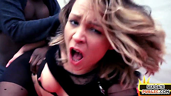 Public nympho handling cock from strangers videos