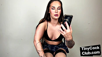 Upskirt domina in stockings mocks videos