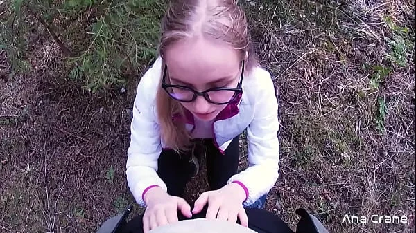 Classmate make Blowjob and Anal Fucking in the Wood until Creampie videos