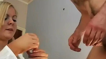 Honey handjob: Blonde, Cumshot  Xnxx Porn videos