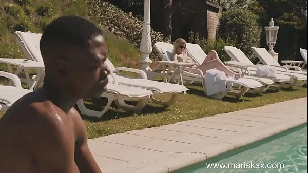 MARISKAX Tina gets fucked poolside by a big black cock videos