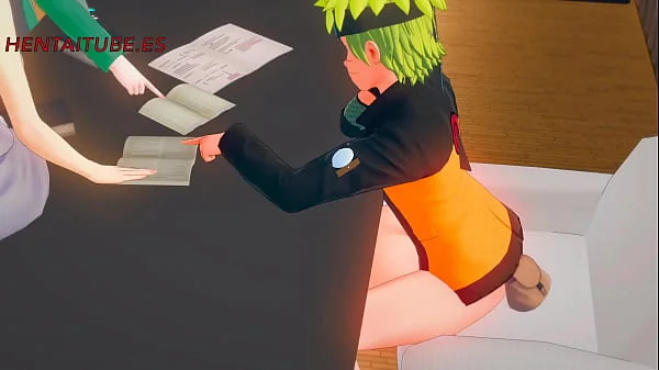 Naruto Hentai 3D - Naruto FUCKS Sakura UNDER THE TABLE WHILE TALKING TO Hinata AND Tsunade - Animation porn sex Anime Manga videos