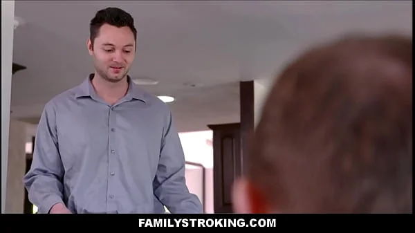 FamilyStroking.com - Big Tits Blonde MILF Stepmom Brooke Banner Fucked By Big Dick Stepson On Day videos