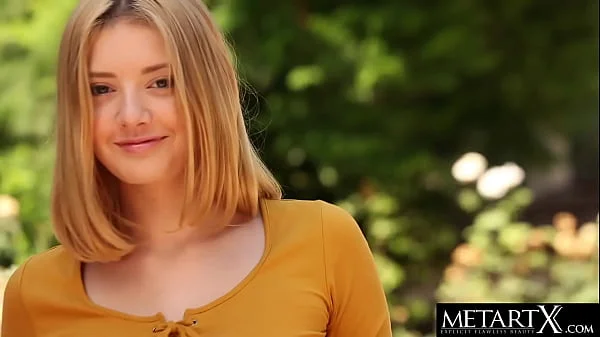 Cute blonde teen wants you to watch her masturbate in the garden videos