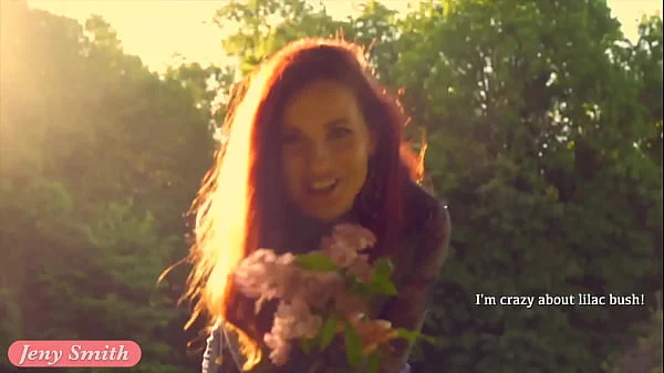 Jeny Smith. Long Summer Walk. Naked in forest videos