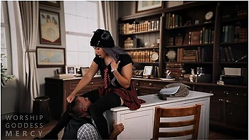 School Bully Dominates Teacher With Spit, Chastity, And Pegging videos