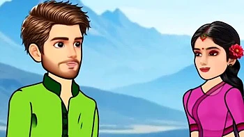 Busty Indian Girl Secret Affair - Cartoon Blowjob to Big Dick Boyfriend videos