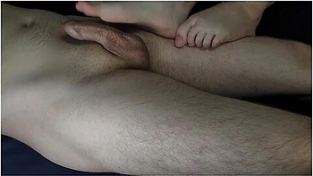 Girl Masturbates With Oily Feet My Little Horny Cock // Foot Fetish videos