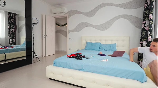 Depraved step mom wanted a blowjob to her lover, but sucked her step son videos