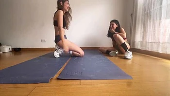 Scarlettandc Two Latina Teens Lesbian Wrestle in Sneakers & Lingerie - Big Ass Amateur Fight videos