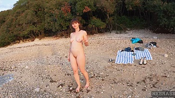 Two lesbian teens have fun on the beach with no clothes videos