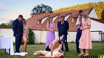 Andrea and her husband fucked outdoors in sexy lingerie and stockings videos