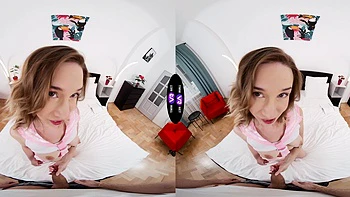 Blonde teen Alice Klay rides a big cock in stunning vr porn videos