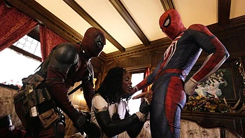 Hot ebony chick Ana Foxxx in a comic book scene videos