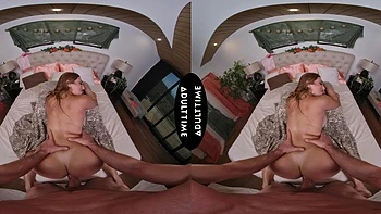 Skylar Snow and Pierce Paris in vr action on the bed videos